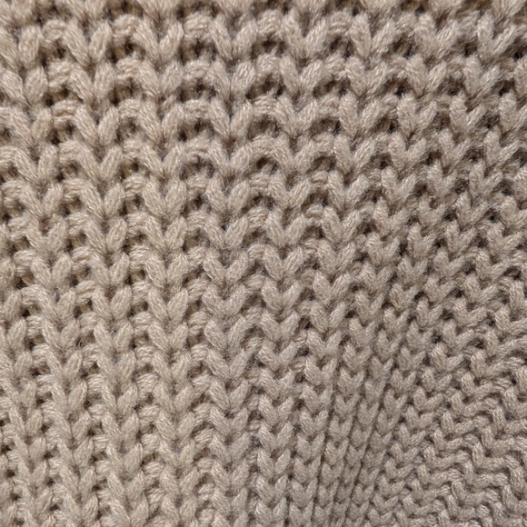 Blue B Collection Tan Knit Sweater With Multi Colored Fringe On Sleeves, Size M. - Picture 6 of 9